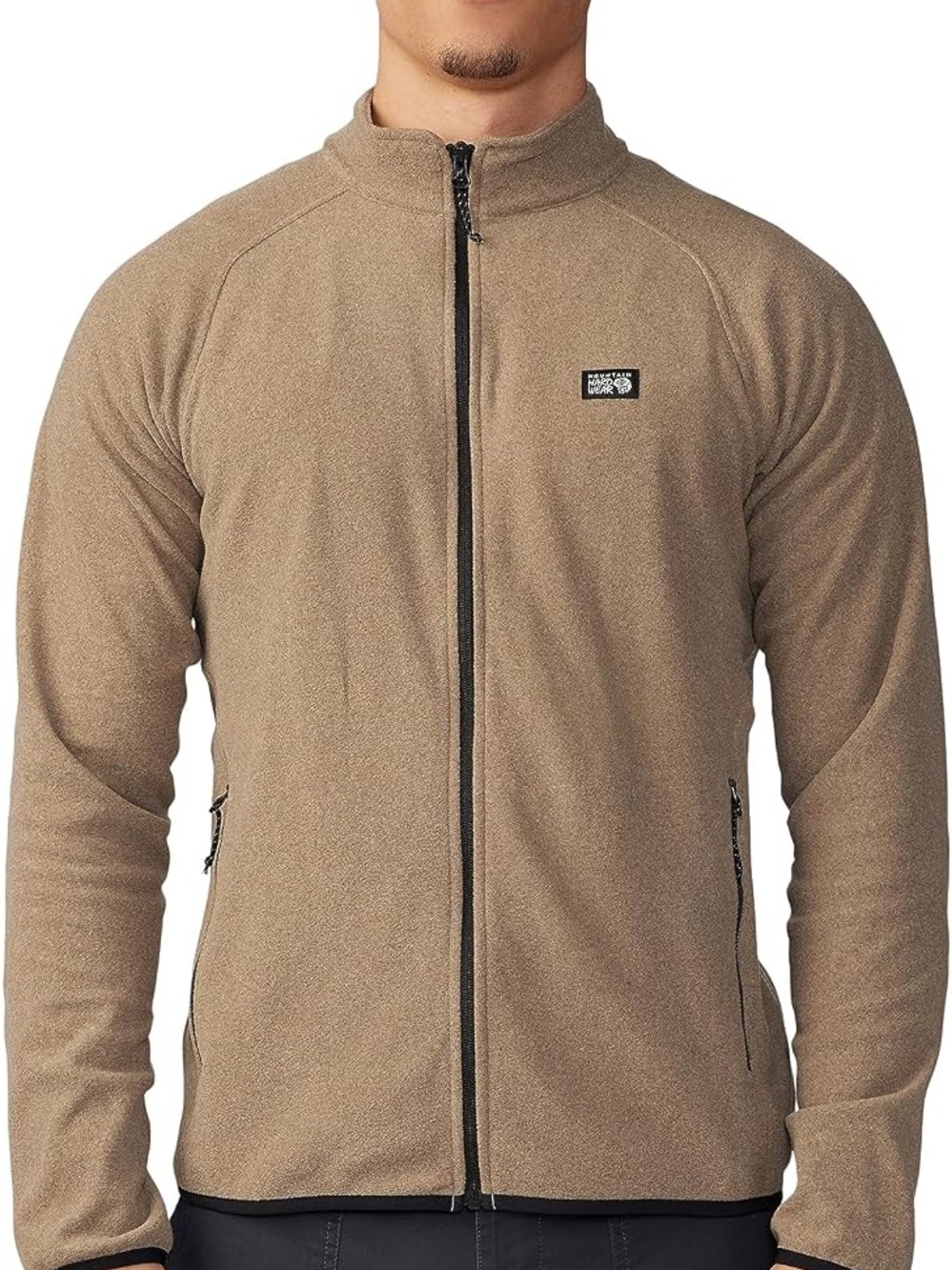 Mountain Hardwear Mens Standard Microchill Full Zip Jacket tan fleece